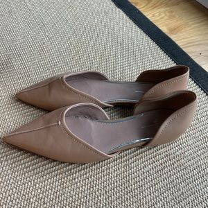 Ballet Flats in tan leather